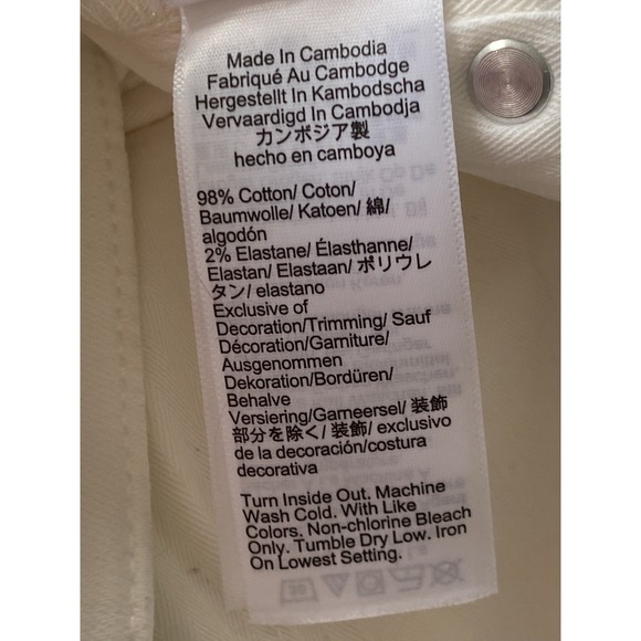 J.Crew 96 Denim Wide Leg Hi Rise Trouser Size Women's 29 Tall White Jeans - Picture 8 of 8